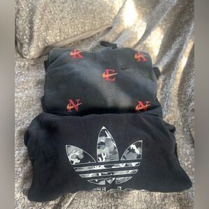 Bundle Adidas Black Sweatshirt  and Nike sweatshirt size M